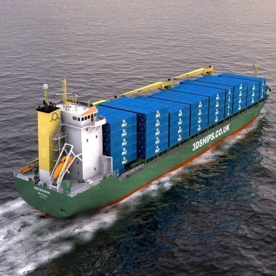 Multi-Purpose Cargo Vessel - 01 - 3D model_7