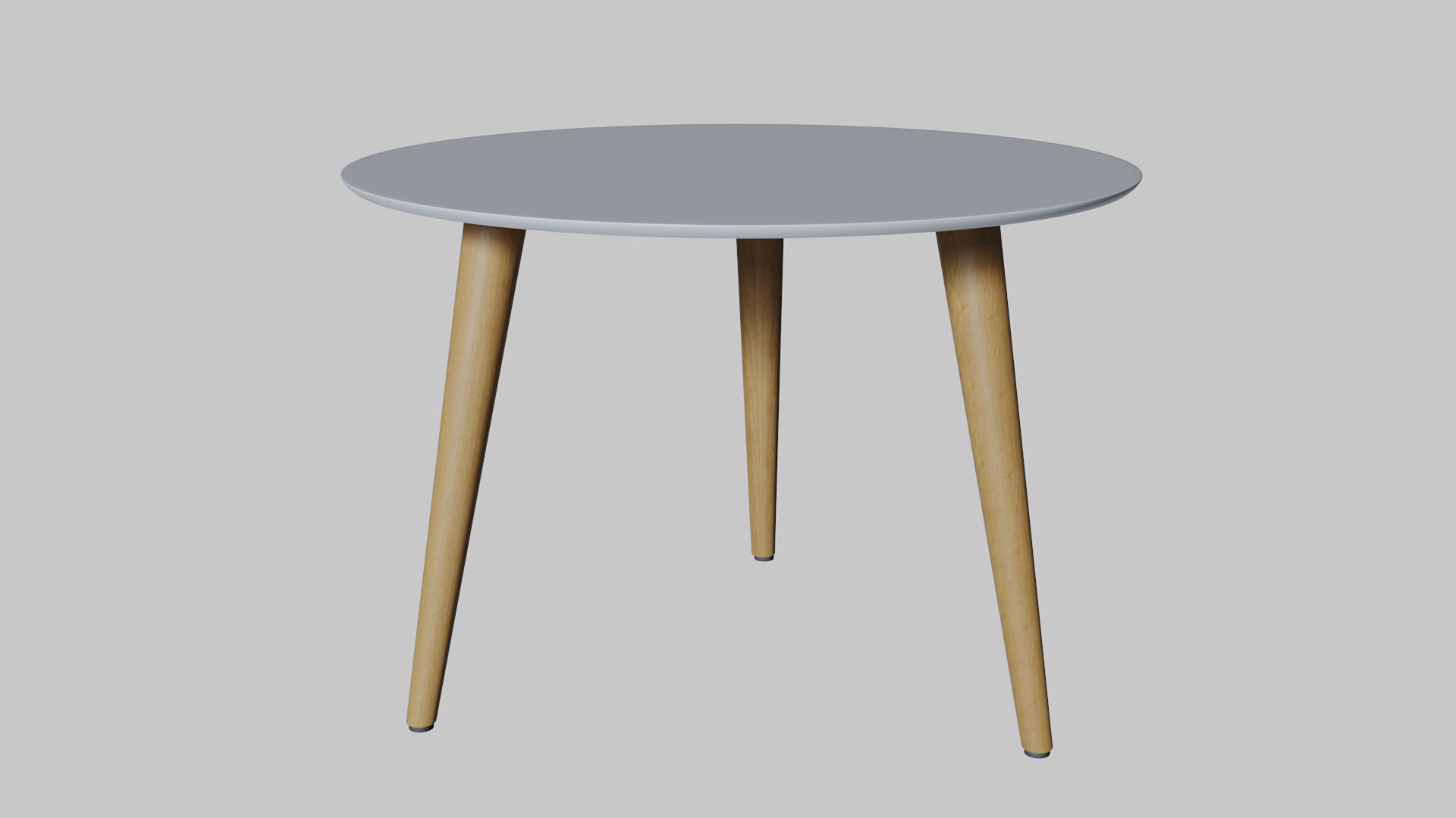 Round Dinner and Coffee table combo Low-poly 3D model_1
