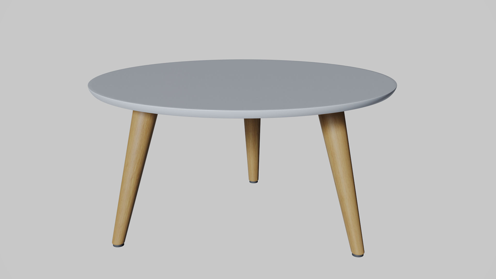 Round Dinner and Coffee table combo Low-poly 3D model_2