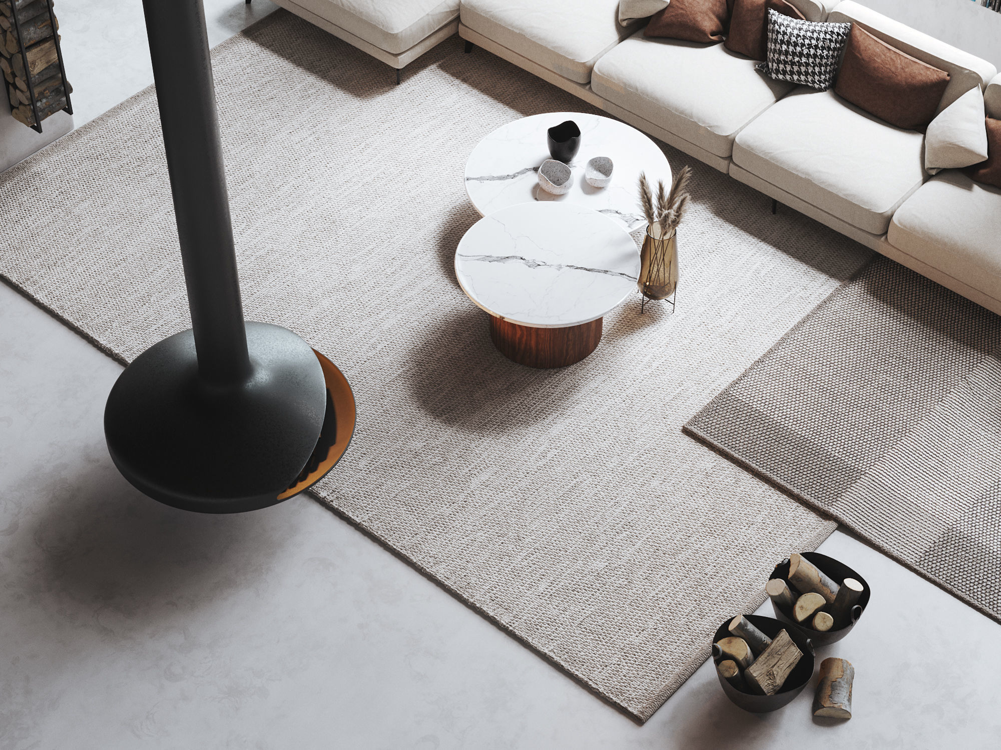 Boho Design Interior Scene for Cinema 4D and Corona Renderer 3D model_3