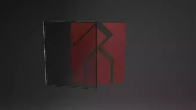 Tangram glass door with frame