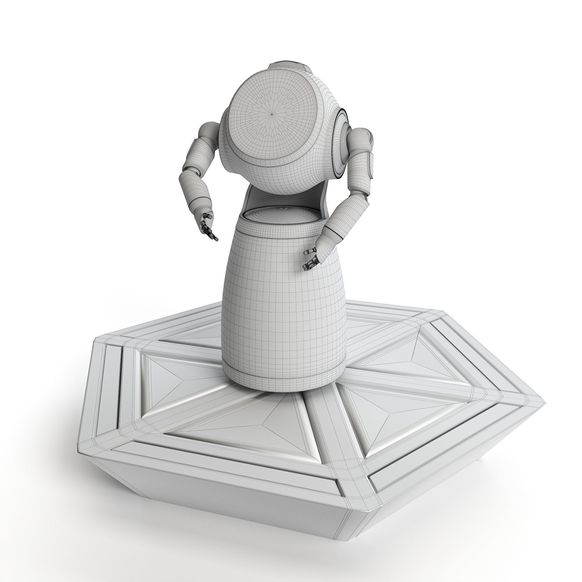 Robot octopus stand 3D model_6