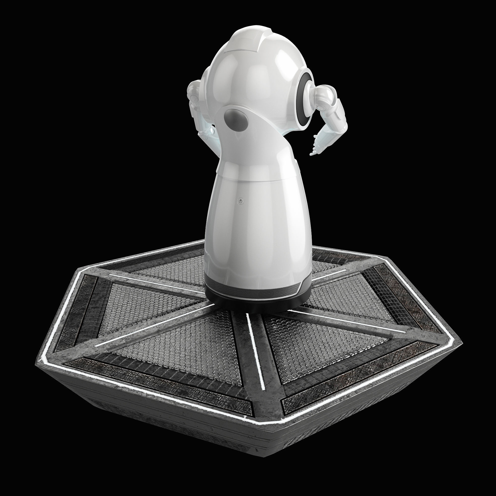 Robot octopus stand 3D model_1