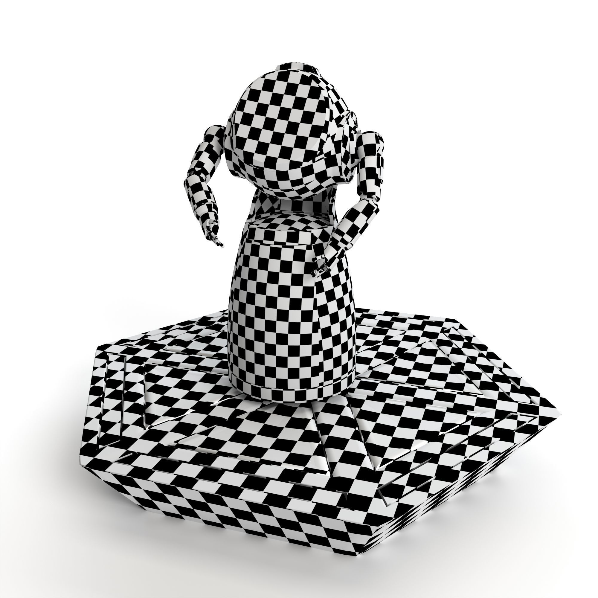 Robot octopus stand 3D model_5