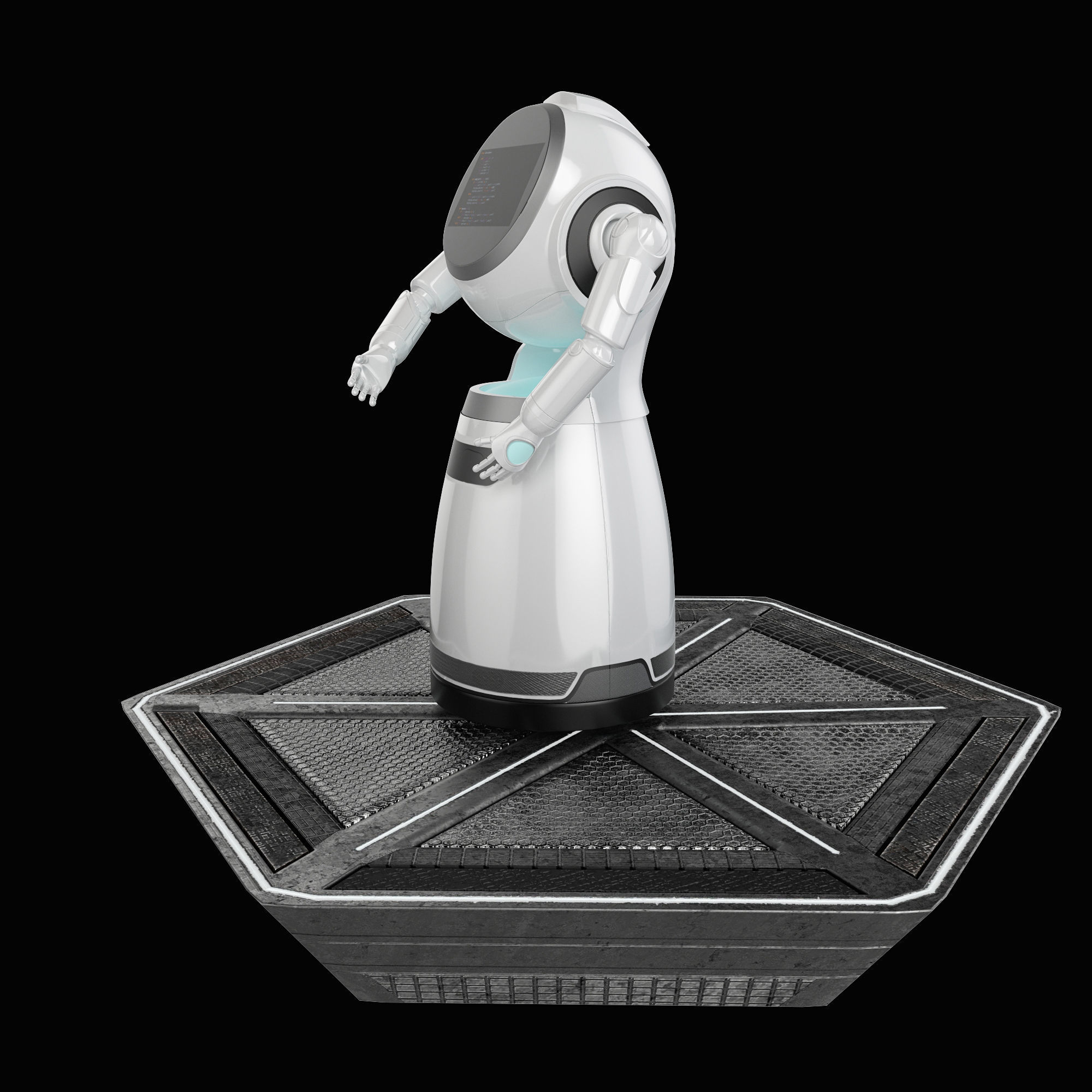 Robot octopus stand 3D model_2