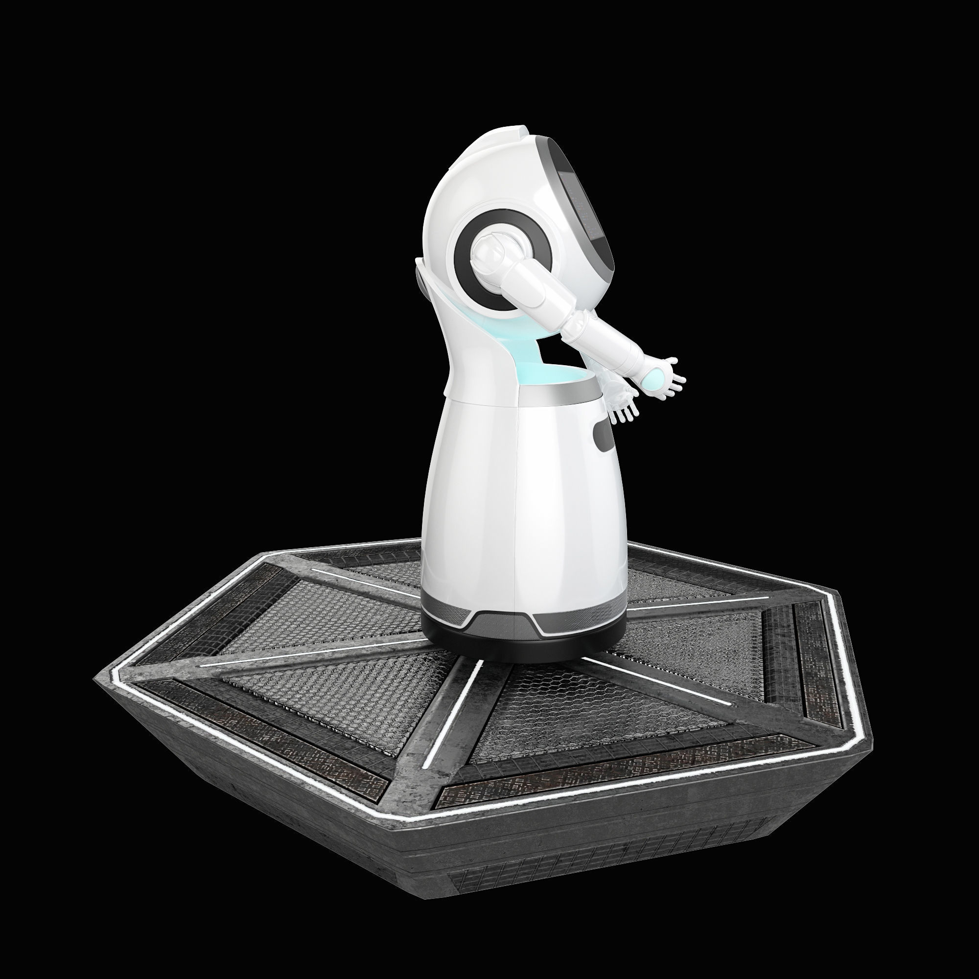 Robot octopus stand 3D model_3