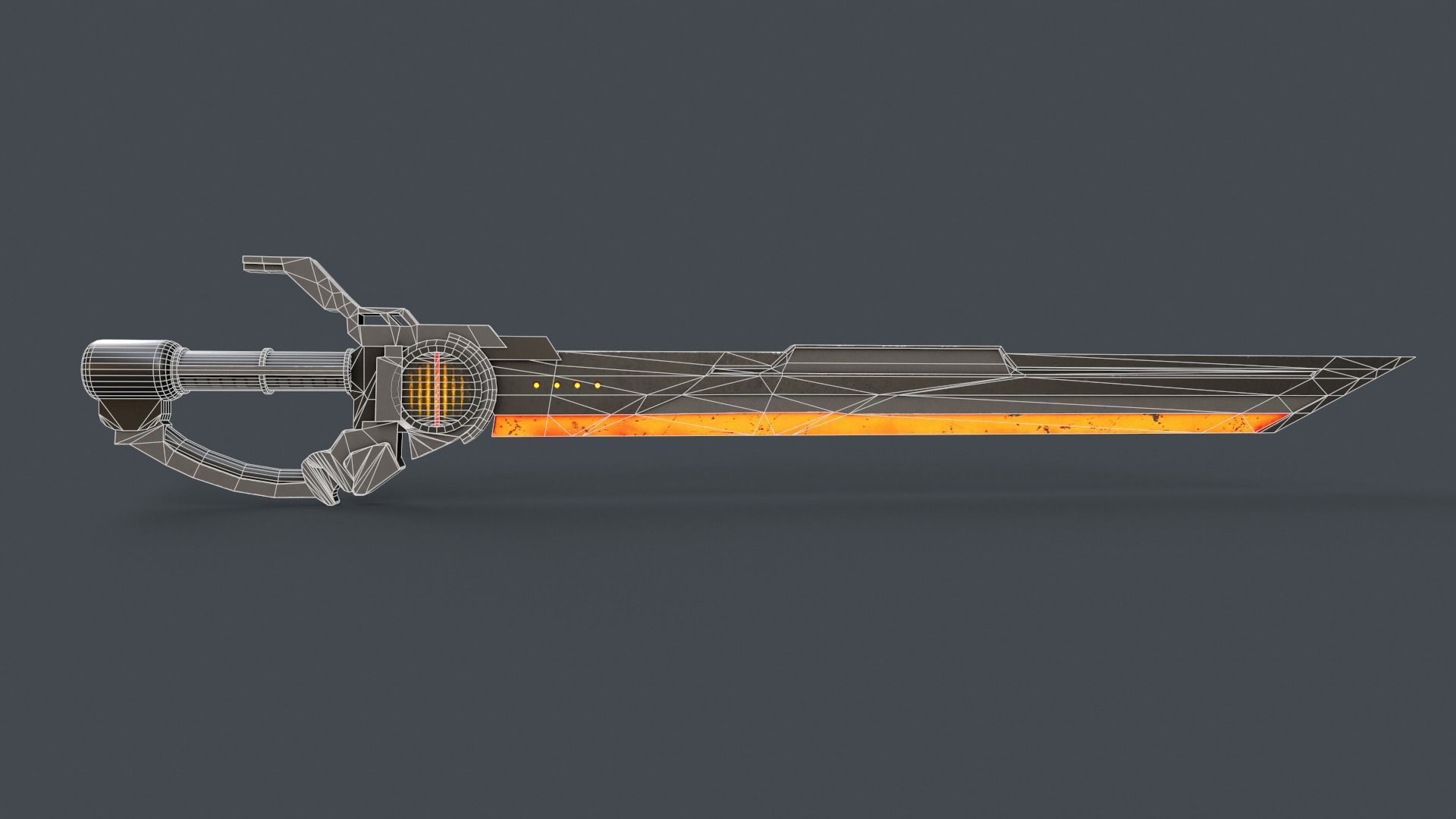 Sci-Fi Sword V7 Low-poly 3D model_7