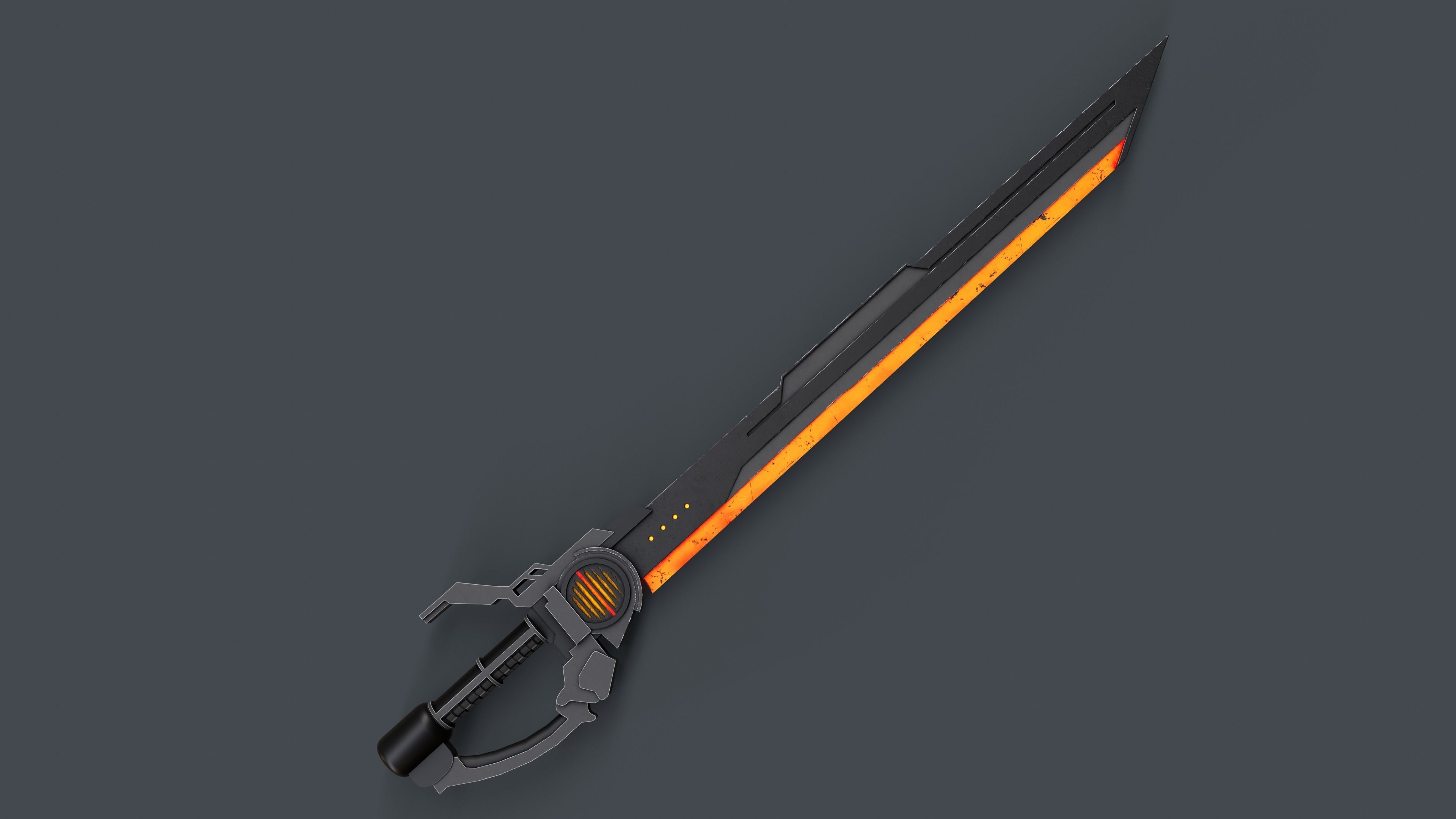 Sci-Fi Sword V7 Low-poly 3D model_8