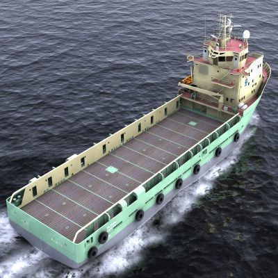 Platform Supply Vessel - 02 - 3D model_7