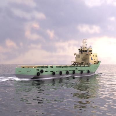Platform Supply Vessel - 02 - 3D model_9
