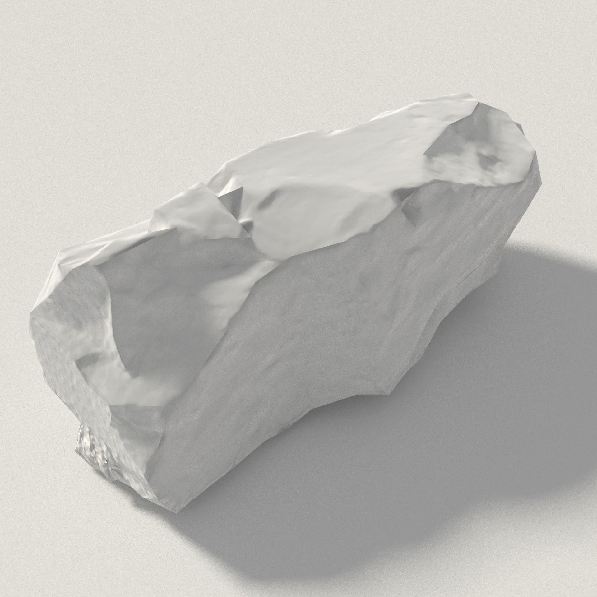 Old Greek Stone With Writing Low-poly 3D model_8