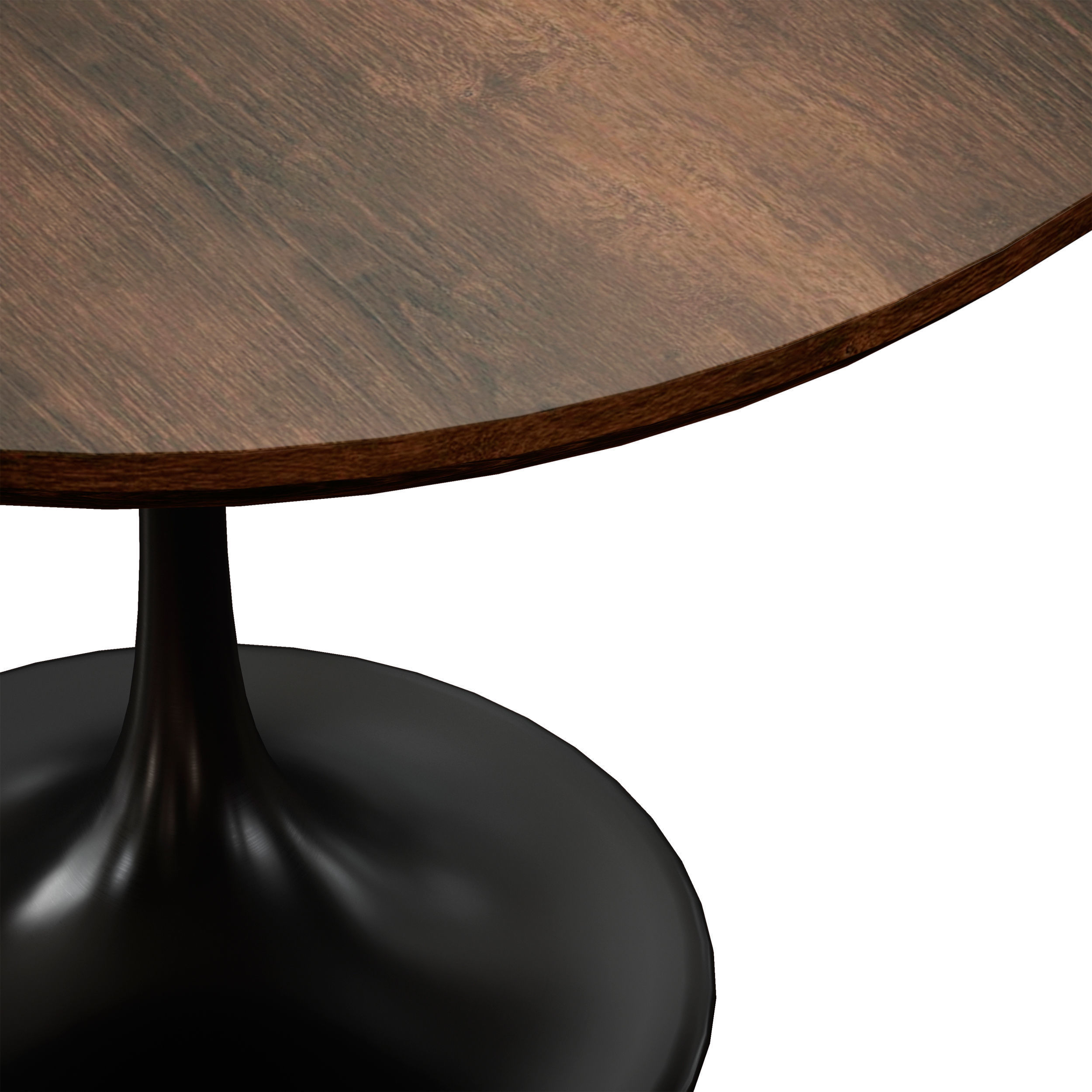 Penn Brown Oak 42 Pedestal Base Dining Table Crate and Barrel 3D model_9