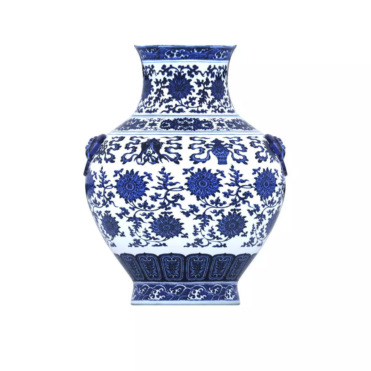 Chinese Indigo Vase 02 3D model_0