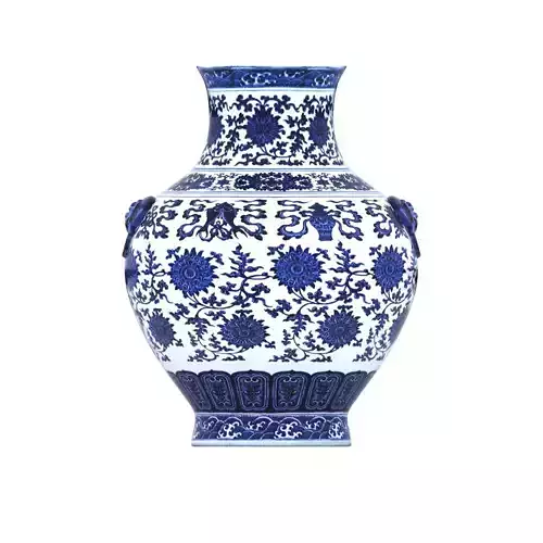 Chinese Indigo Vase 02
