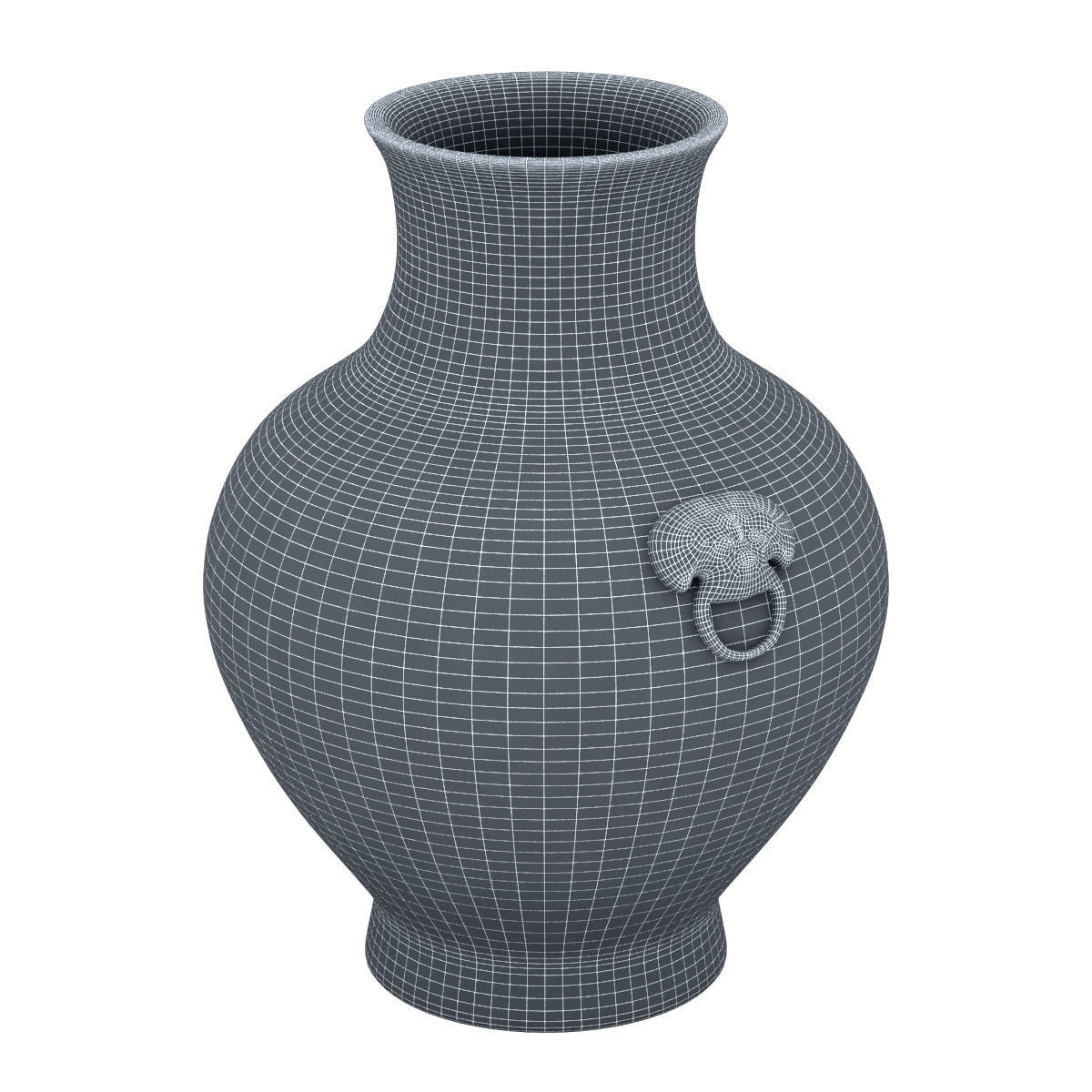 Chinese Indigo Vase 02 3D model_6