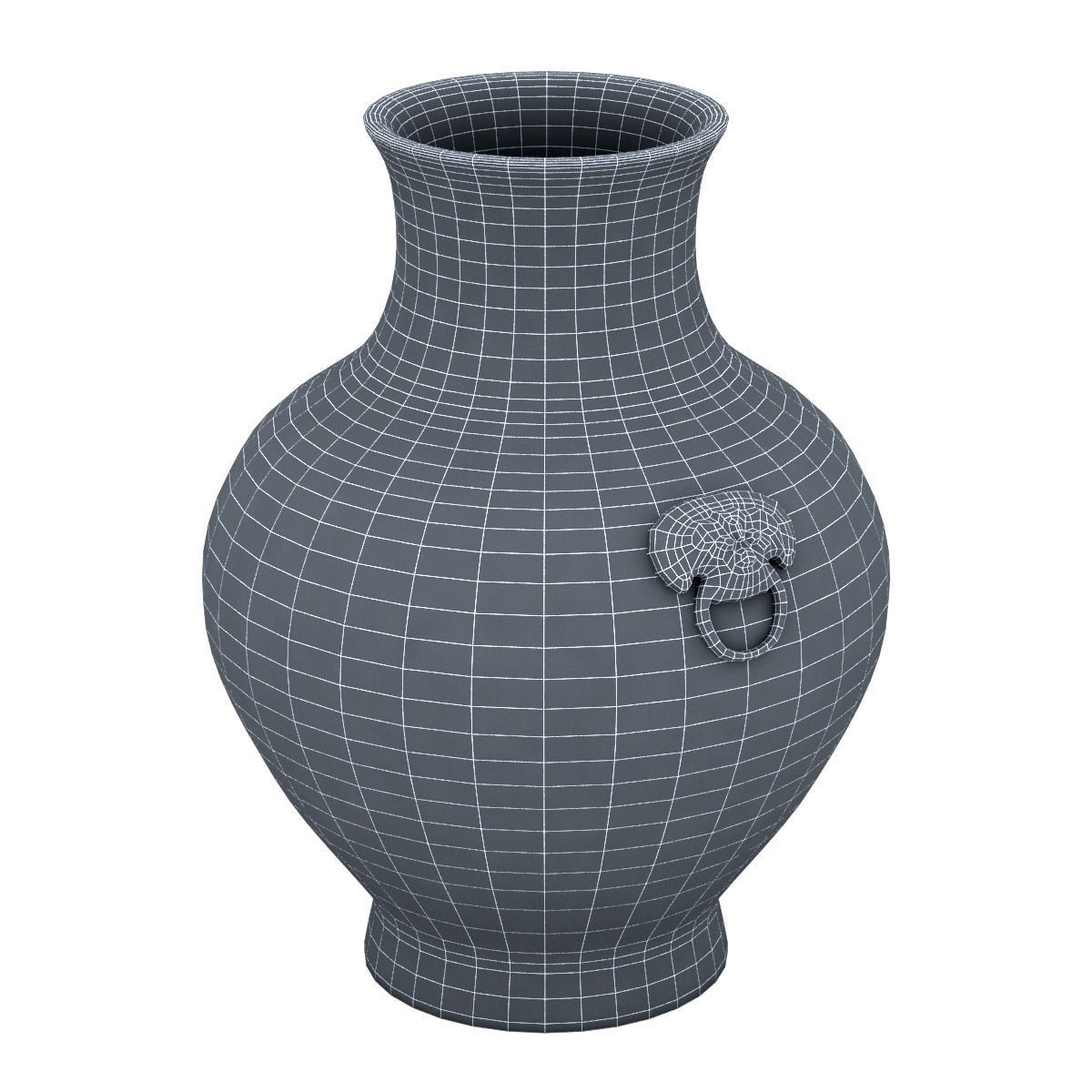 Chinese Indigo Vase 02 3D model_1