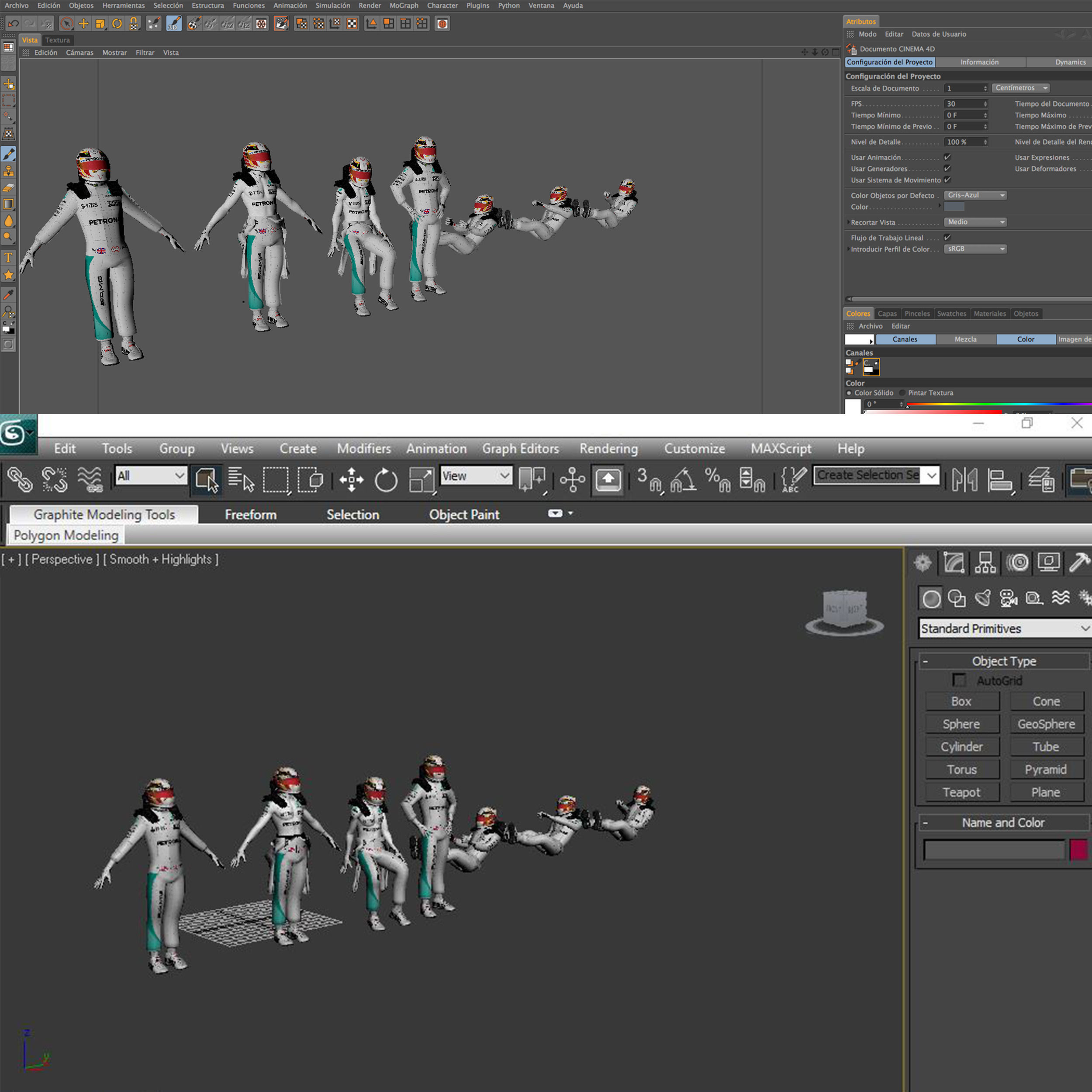 Lewis Hamilton 2016 Low-poly 3D model_11