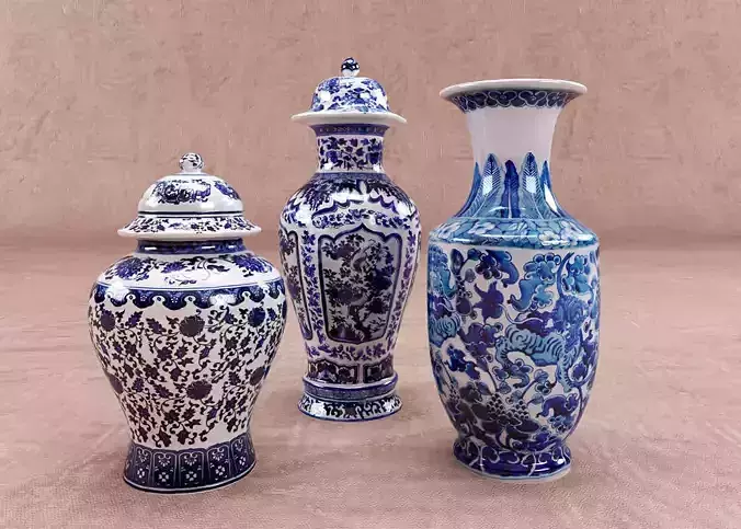 Chinese Indigo Vase 03