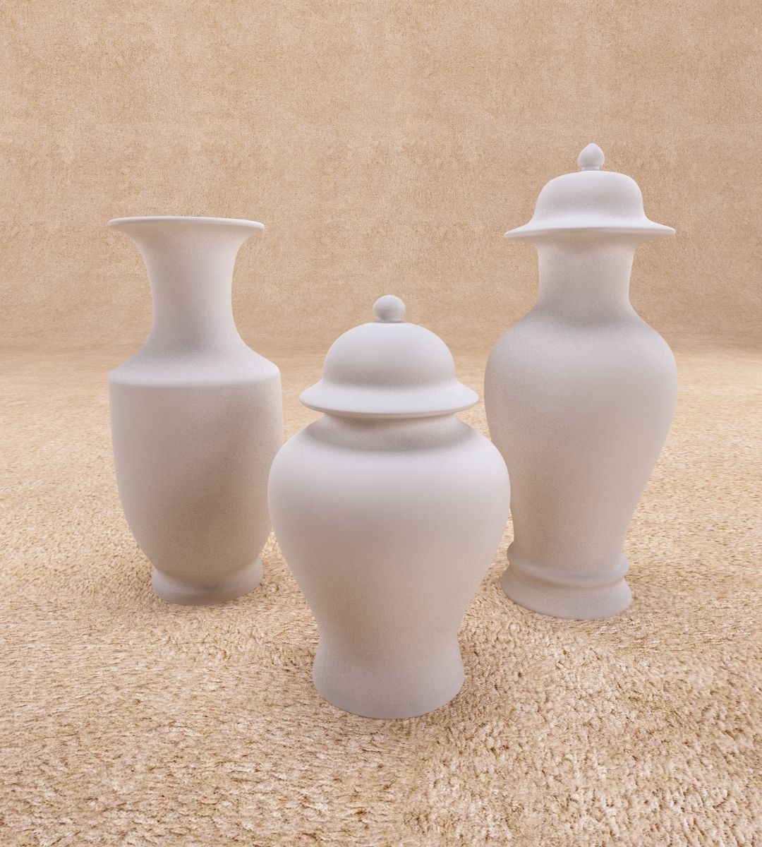 Chinese Indigo Vase 03 3D model_1
