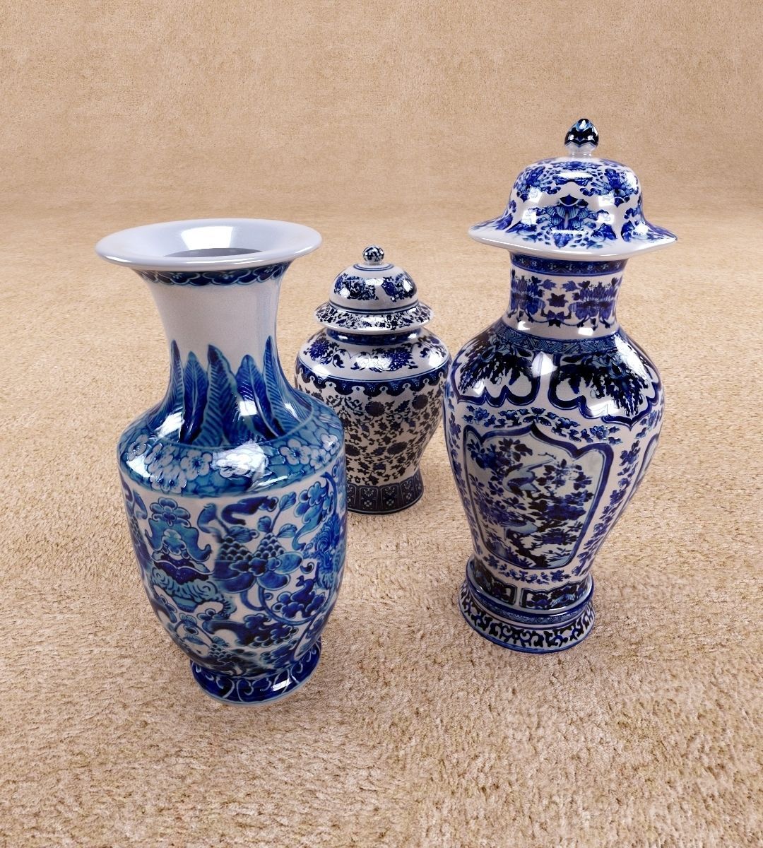 Chinese Indigo Vase 03 3D model_2