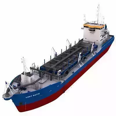 Trailer Suction Hopper Dredger - 01 - 3D model