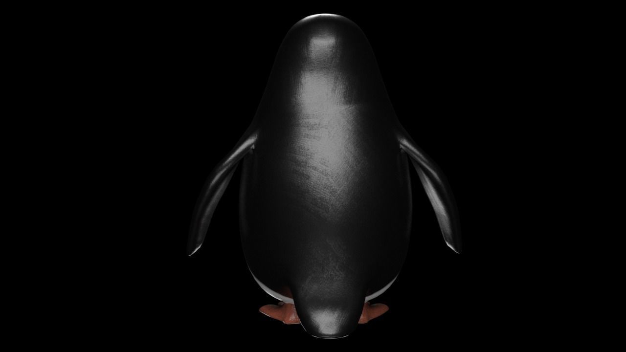 Penguin cartoon 3D model_5