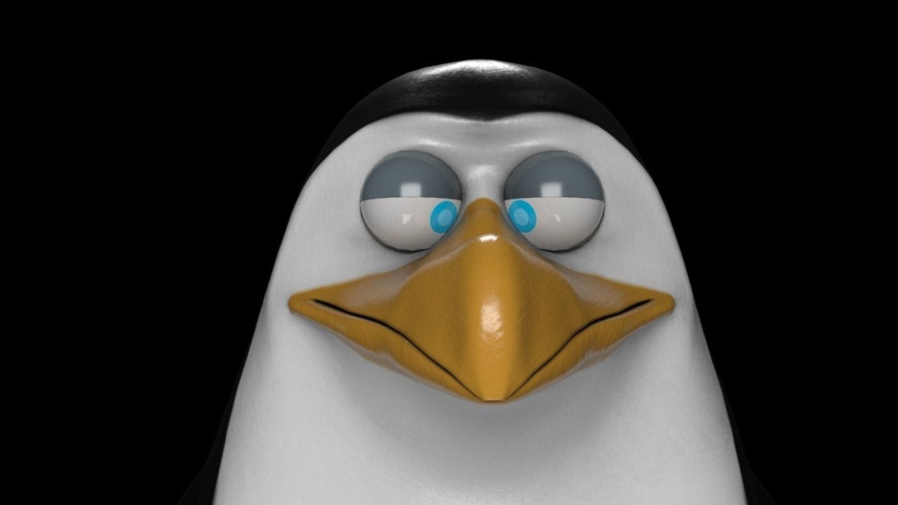 Penguin cartoon 3D model_6