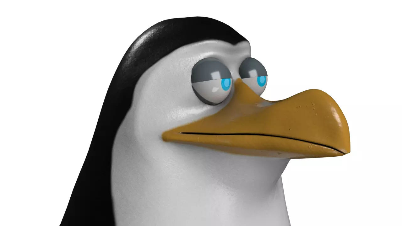 Penguin cartoon 3D model_0
