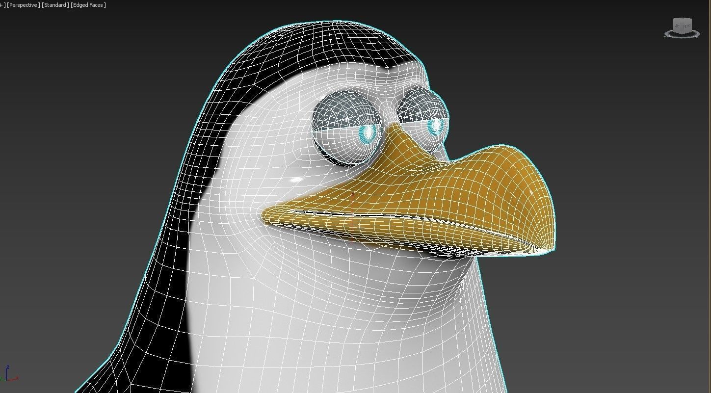 Penguin cartoon 3D model_8