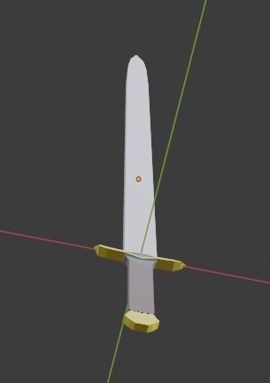 LowPoly Sword Game Ready Cartoony Texture Palette Low-poly 3D model_3