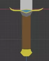 LowPoly Sword Game Ready Cartoony Texture Palette Low-poly 3D model_0