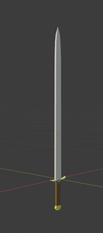 LowPoly Sword Game Ready Cartoony Texture Palette Low-poly 3D model_2