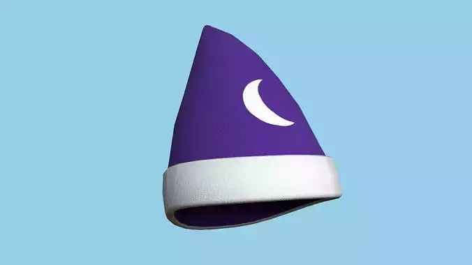 Gnome Hat 02 - Purple - Character Design Fashion Low-poly 3D model