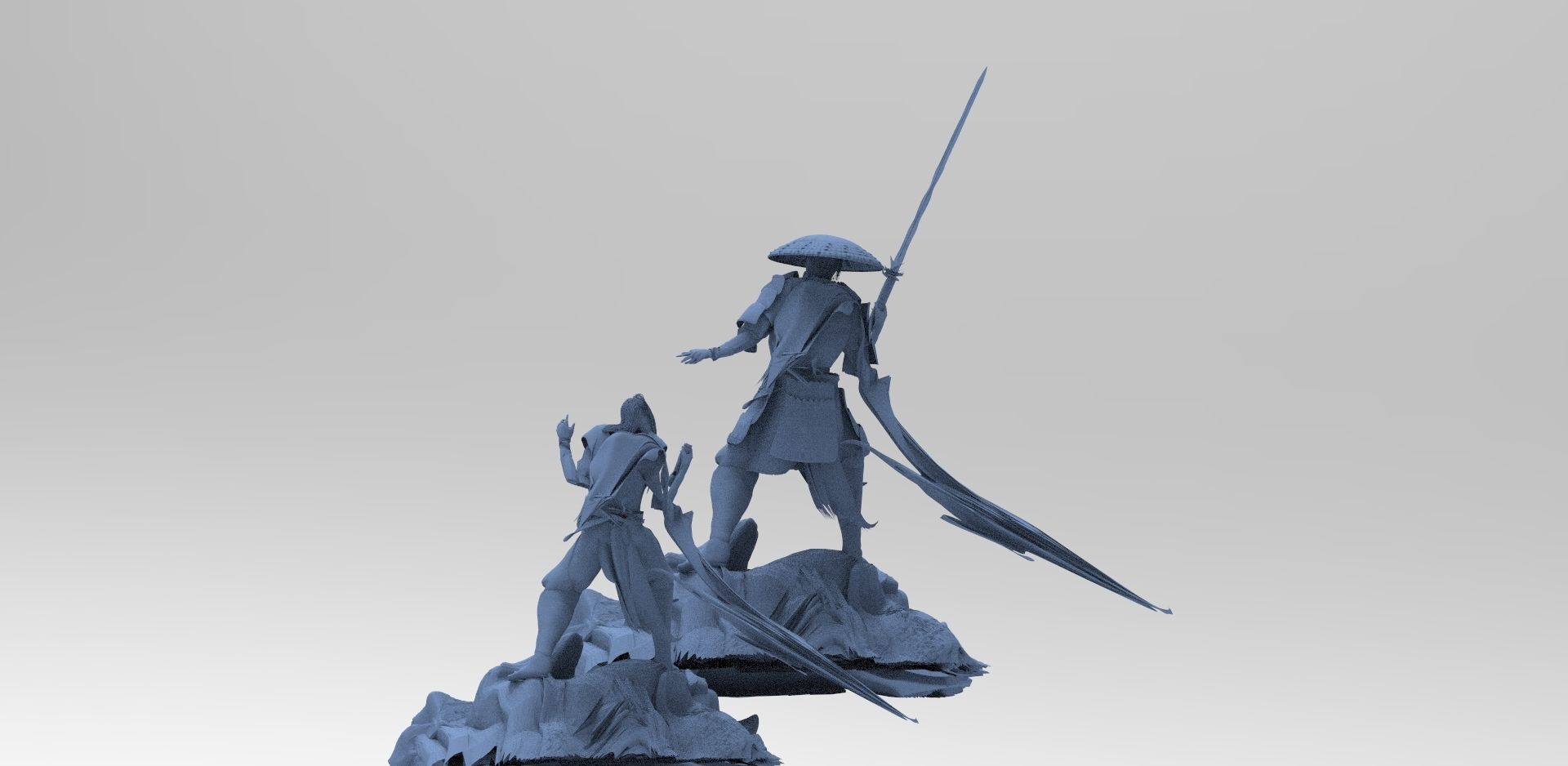 Ronin with son 3D model_1