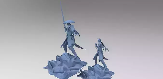 Ronin with son 3D model