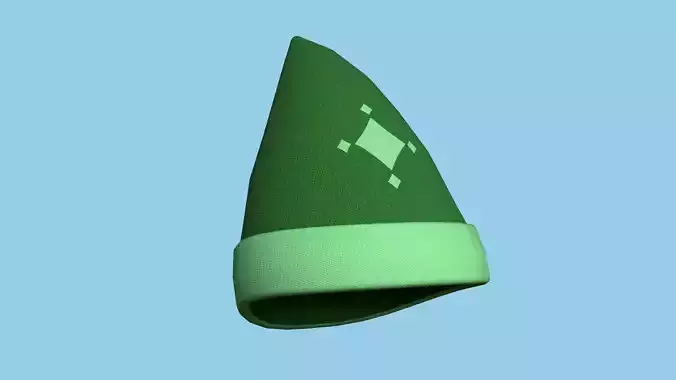 Gnome Hat 03 - Green - Character Design Fashion Low-poly 3D model
