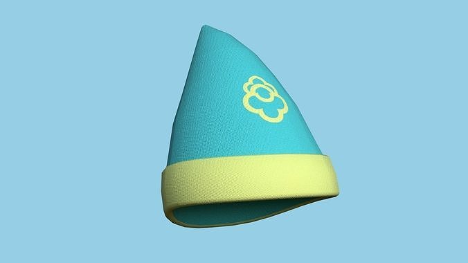 Gnome Hat 05 - Blue - Character Design Fashion Low-poly 3D model