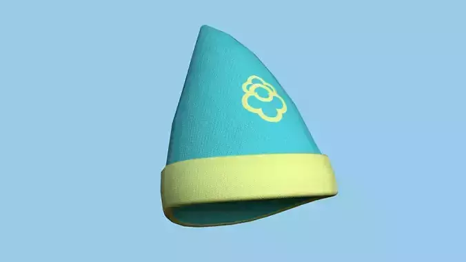 Gnome Hat 05 - Blue - Character Design Fashion Low-poly 3D model