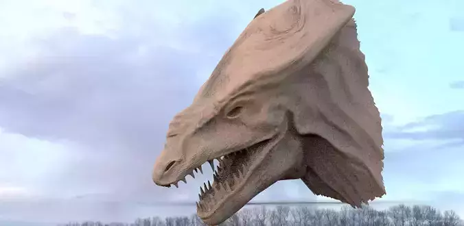 Croc head rough base 3D model