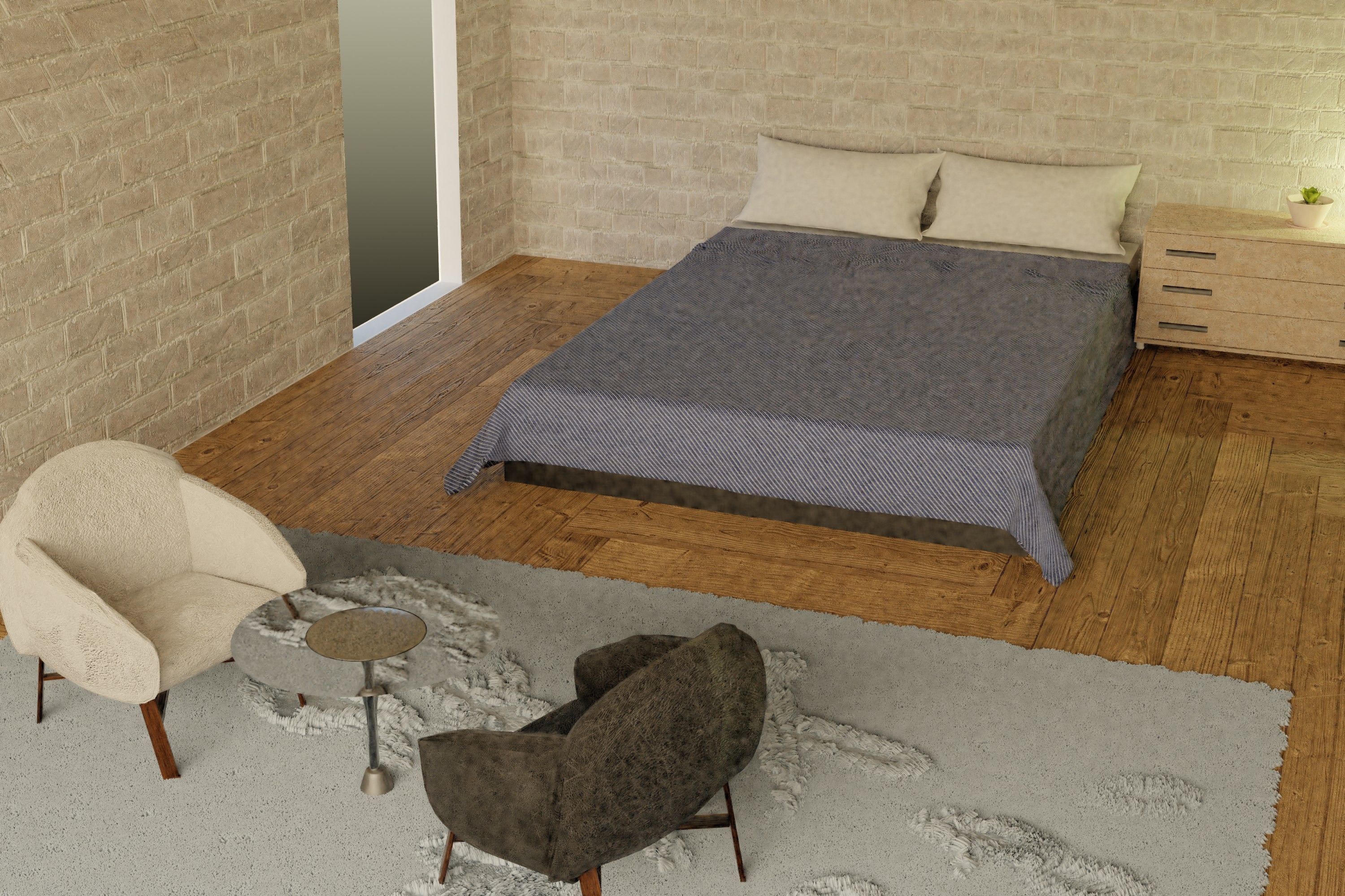 Model of a small room 3D model_4