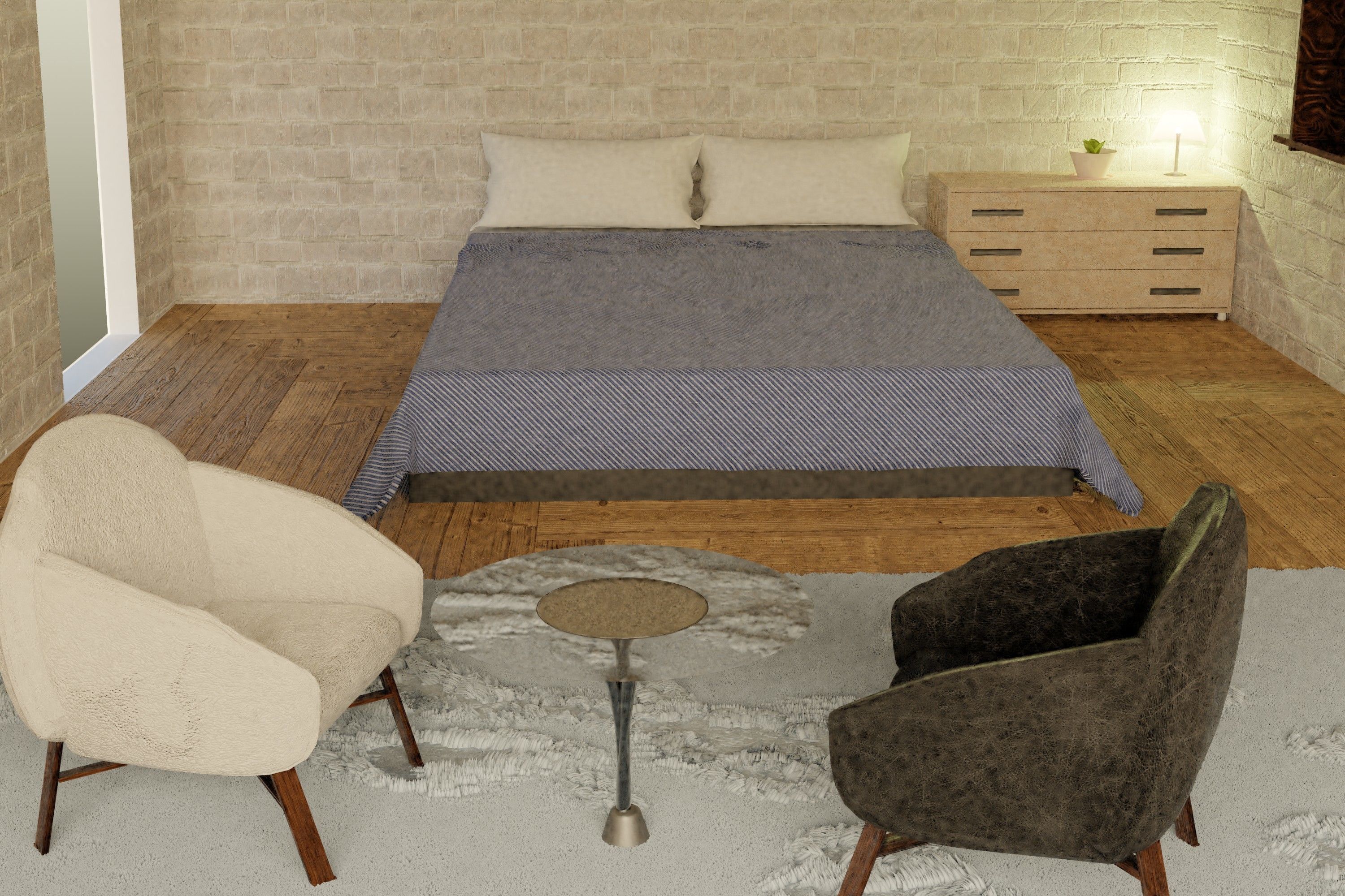 Model of a small room 3D model_2