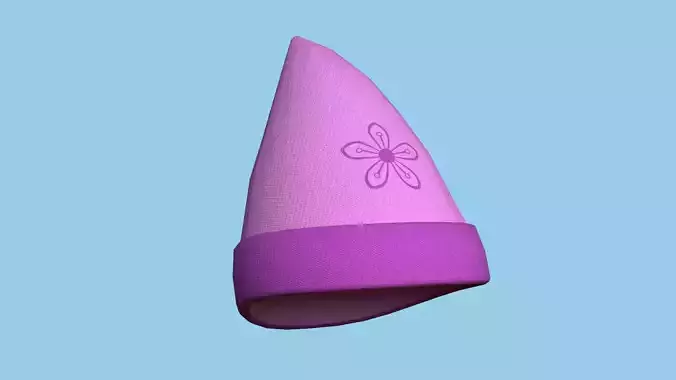 Gnome Hat 06 - Pink - Character Design Fashion Low-poly 3D model