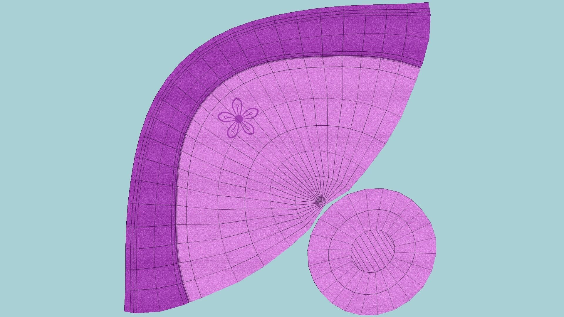 Gnome Hat 06 - Pink - Character Design Fashion Low-poly 3D model_5