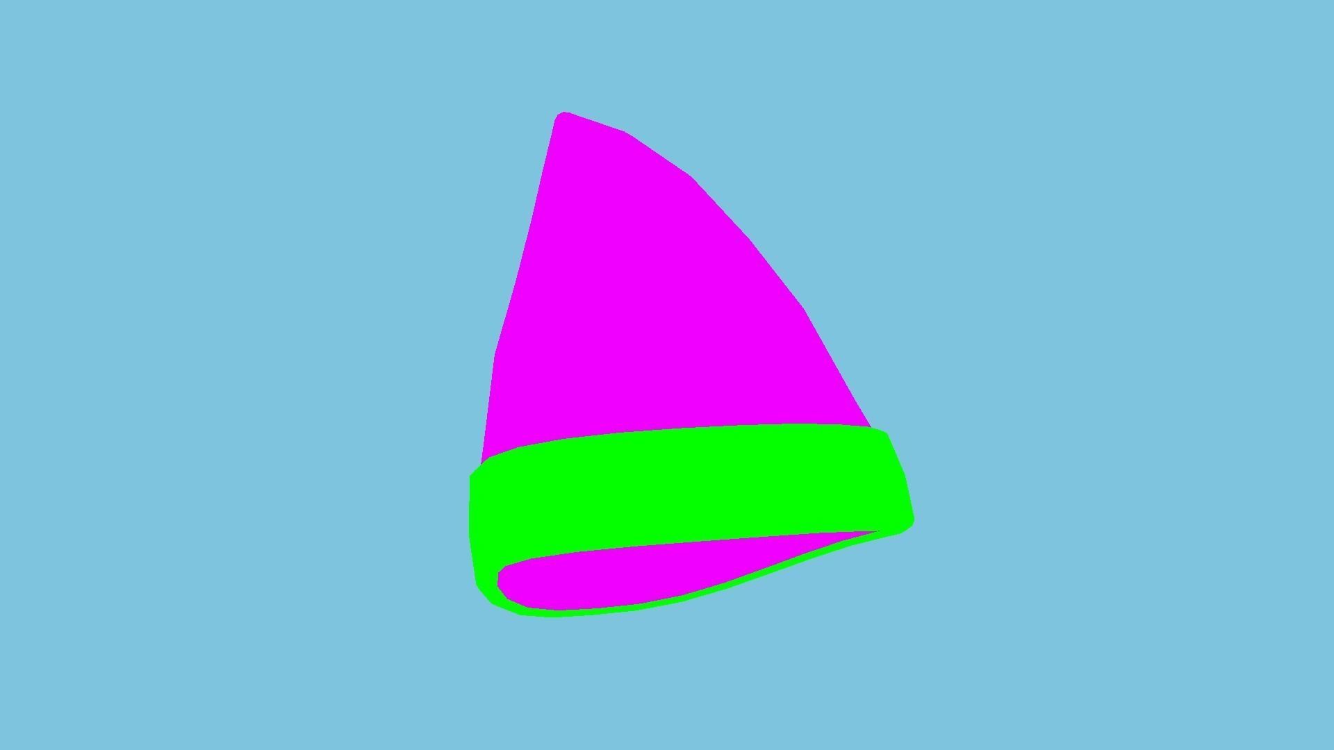 Gnome Hat 06 - Pink - Character Design Fashion Low-poly 3D model_7