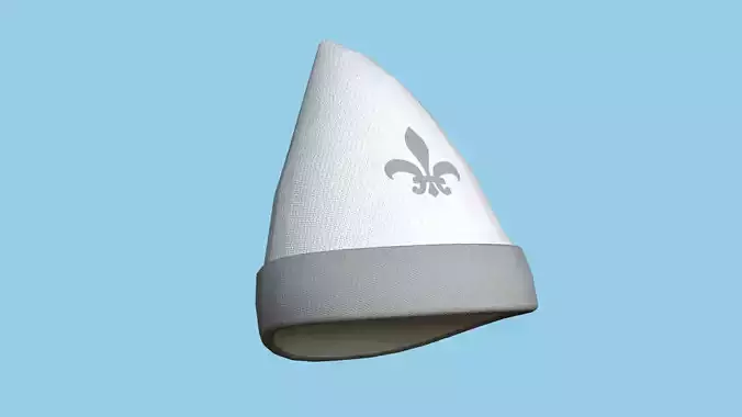Gnome Hat 07 - White - Character Design Fashion Low-poly 3D model