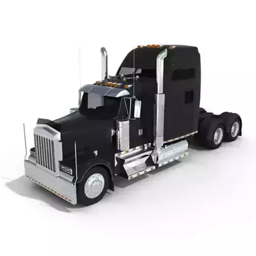 Modern Black Truck Cab
