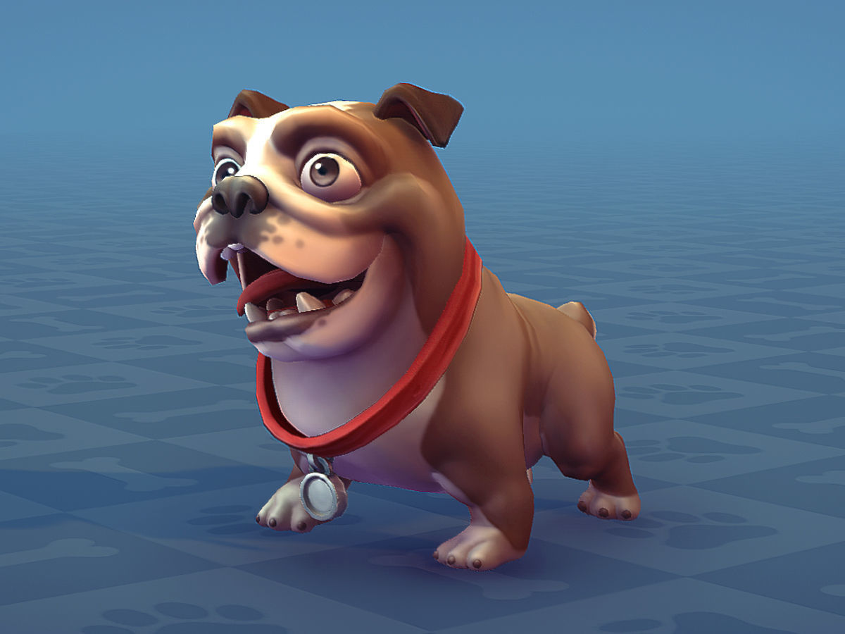 Cartoon Dogs Low-poly 3D model_7