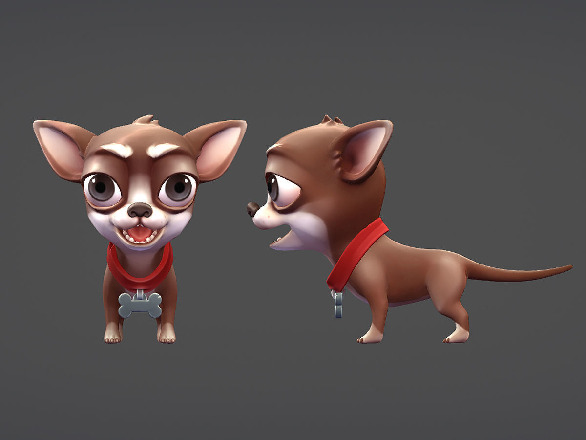 Cartoon Dogs Low-poly 3D model_18