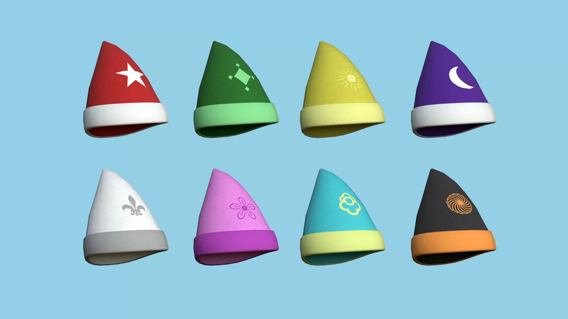 08 Gnome Hat Collection - Character Design Fashion _0