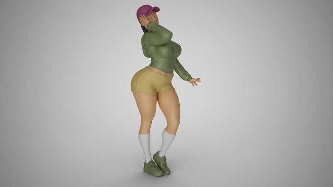 Exuberant Girl 3D print model